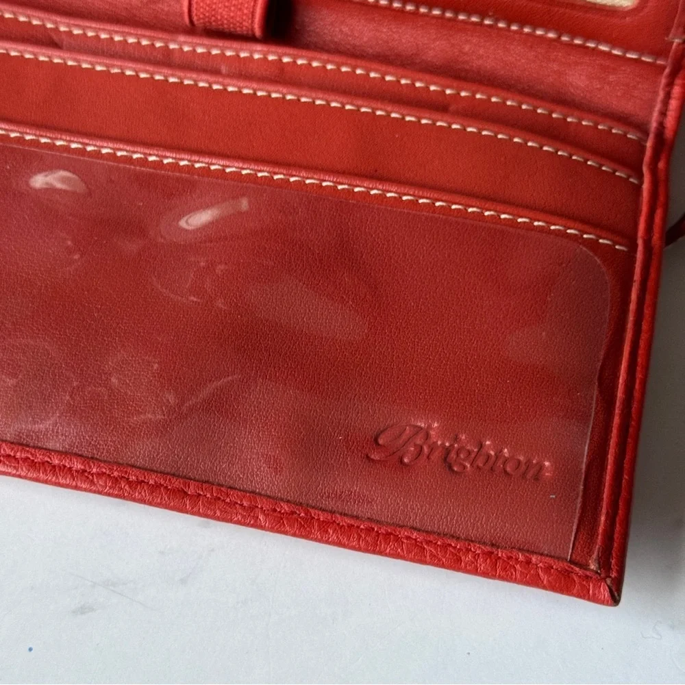 Brighton Burnt Orange Crossbody Organizer Leather Bag near perfect condition - Picture 9 of 12